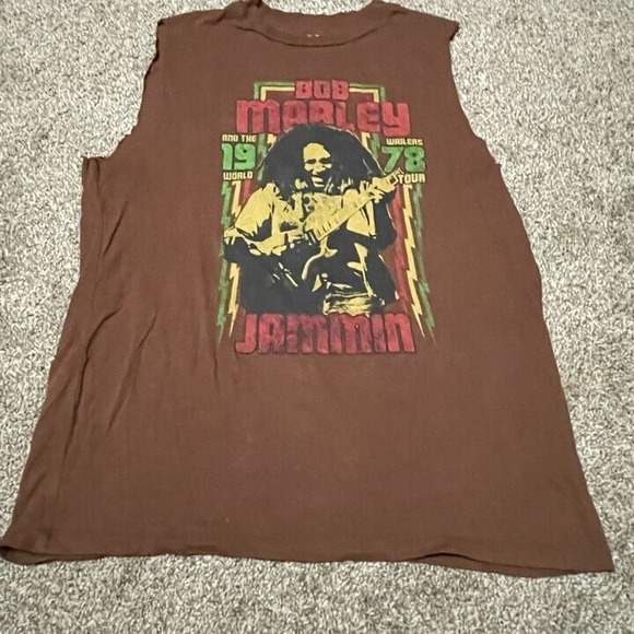Other - Bob Marley Jammin Zion 1978 Tour Brown Medium Tshirt cut Sleeves